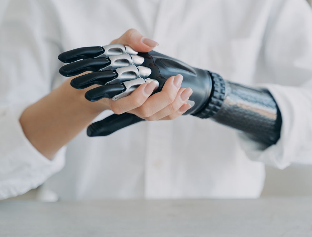 High Tech Carbon Electronic Hand Modern Technology 5ZWABQ7