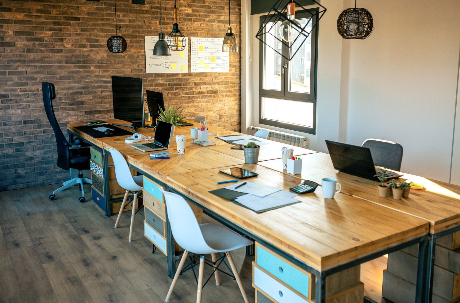 Interior Of Industrial Style Coworking Office D3M2BHY
